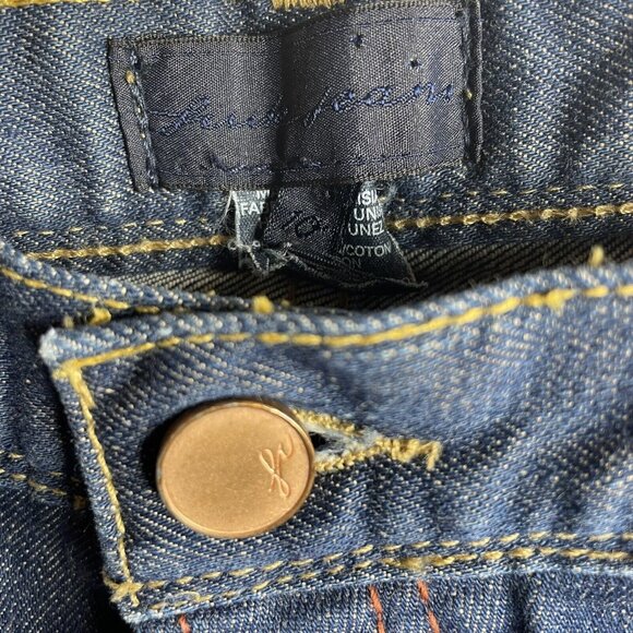 Luukaa Five Fellas Button Fly Jeans Mid Rise Women’s 10 Distressed Straight Leg - Picture 4 of 8